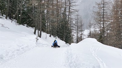 Abfahrt von der Knuttenalm