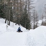 Downhill from Knuttenalm mountain hut