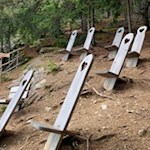 Die hölzernen Sessel des Panoramakinos