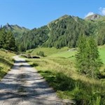 Auf breiten Wegen nähern wir uns der Pircher Alm