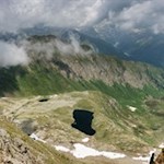 Auf der Hochgrubbachspitze erblickt man den Goldsee und den Passensee