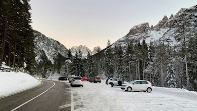 Wanderparkplatz in Schluderbach