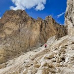 Anstieg auf den Vajolonpass