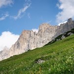 Am Fuße des Rosengarten zur Rotwandhütte