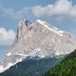 Blick auf den imposanten Peitlerkofel