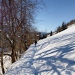 Winteridylle auf dem Sunnseitnweg in Villnöss