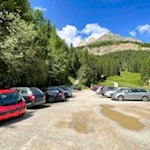 Die Wanderung zur Pederiva Hütte beginnt auf dem Karerpass