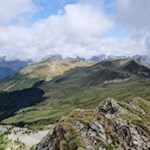 Gipfelblick vom Eisatz in Richtung Durakopf und Lutterkopf