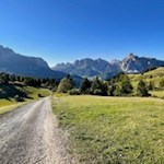 Hiking in the Val Badia valley Dolomites