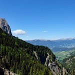 Zwischen der Schlernbödelehütte und der Prossliner Schwaige tun sich malerische Ausblicke auf