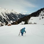 Die Hänge unterhalb der Zunderspitze sind ein wahres Schneeparadies