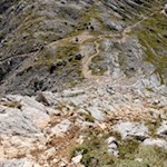 Die Seekofelhütte rückt in immer größere Ferne...