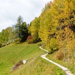 Über einen liebevoll angelegten Stationenweg in Richtung Seurasas-Alm