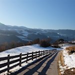 Unser Blick fällt auf die gegenüberliegende Völsegger Spitze