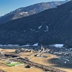 Während des Anstiegs öffnen sich schöne Ausblicke auf Stilfes