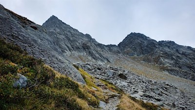Anstieg in Richtung Rauchkofel