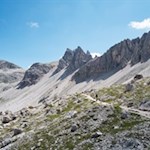 Monte Paterno to the Tre Cime di Lavaredo mountain hut