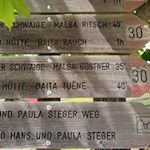 Die Wanderung zur Tuene Hütte ist mit 40 Gehminuten ausgeschildert