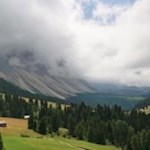 La Odle di Funes avvolta dalla nebbia