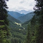 Blick auf die Sextner Dolomiten