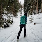 Durch den tiefverschneiten Nadelwald zur Äußeren Wurzeralm