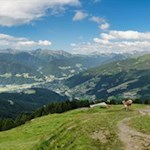 Rückwärtsgewandter Blick auf den Sterzinger Talkessel
