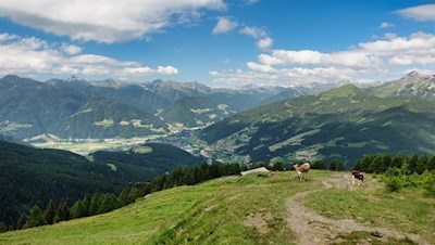 Rückwärtsgewandter Blick auf den Sterzinger Talkessel