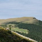 Blick auf die Broglesalm auf der Raschötz