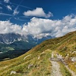 Vor traumhafter Kulisse zurück zur Coltrondoalm 