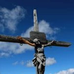 Gipfelkreuz der benachbarten Samspitze