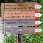 Der Aufstieg zur Tribulaunhütte ist mit 2h40' angegeben