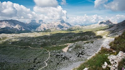 Bereits während des Anstiegs auf den Seekofel erschließt sich ein weitreichender Ausblick