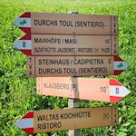 Die Wanderung zur Bizathütte ist gut ausgeschildert
