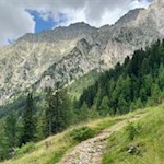 Während des Anstiegs auf den Staller Sattel öffnen sich schöne Ausblicke