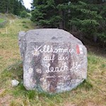 Willkommensgruß nahe der Leachalm