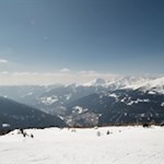 Verträumte Ausblicke von der Sonnenterrasse des Bergrestaurants Pichlberg