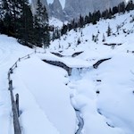 Winterlandschaft am Fuße der Geislerspitzen