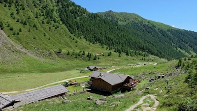 Von der Wieserhütte schlängelt sich der Weg in Richtung Seefeldseen