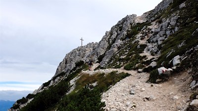 Die letzten Anstiegsmeter zum Gipfelkreuz