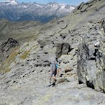 Der Rückweg vom Großen Moosstock erfolgt auf dem Hinweg