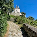 On the paved pilgrimage path to the Sabiona monastery