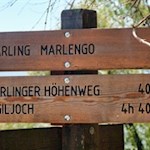 Der Weg Nr. 33 führt zum Einstieg in den Marlinger Höhenweg