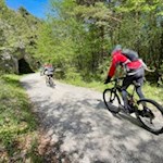 Mountain bikers are also attracted to Punta Larici