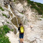 Auf dem Weg zur Bertihütte trifft man auf kleine Wasserfälle