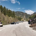 Einer der zahlreichen Parkplätze an der Talstation der Seiser-Alm-Bahn
