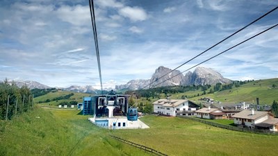 Mit der Seiser Alm Bahn nach Compatsch