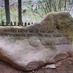 Längs des Besinnungsweges stößt man auf nachdenklich stimmende Botschaften