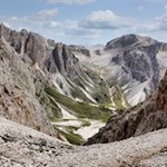 Abstieg von der Mittagsscharte nach Gröden