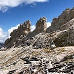 Noch heute finden sich auf der Sextner Rotwand Spuren des Ersten Weltkriegs