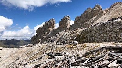 Noch heute finden sich auf der Sextner Rotwand Spuren des Ersten Weltkriegs
